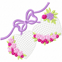 Flowers And Tree Embroidery Design 1